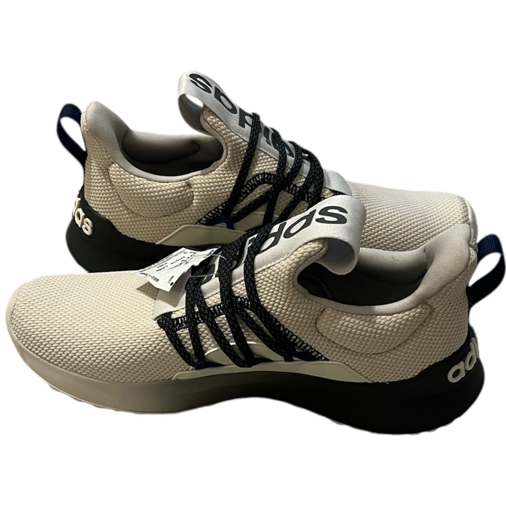 NWT Adidas Cream Black Adapt Lite Racer 5 Sneakers Athletic Shoes Mens Size 8